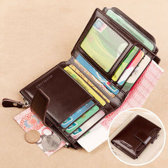 Vintage Men's RFID Bifold Leather Wallet