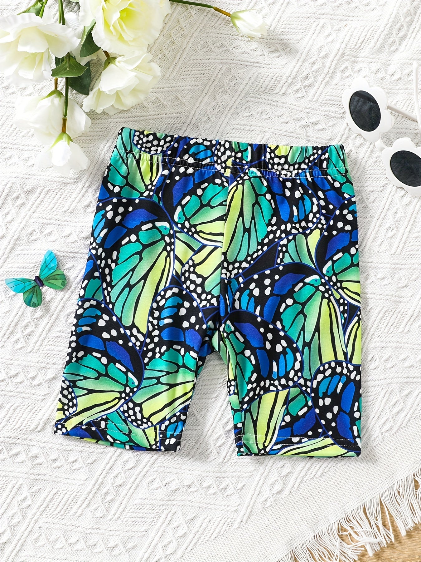 Toddler Girls Butterfly Graphic Biker Shorts Summer Clothes
