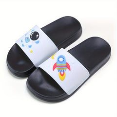Girls Cartoon Slippers, Non Slip Lightweight Open Toe Slippers