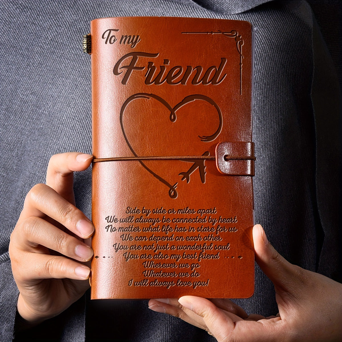 Retro Leather Journal A6 Notebook 144 Pages + PVC Storage Bag