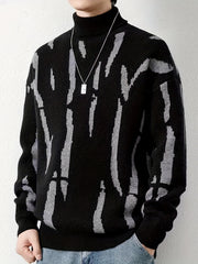 Men's Stretch Thermal Turtleneck Sweater - Stay Warm And Stylish