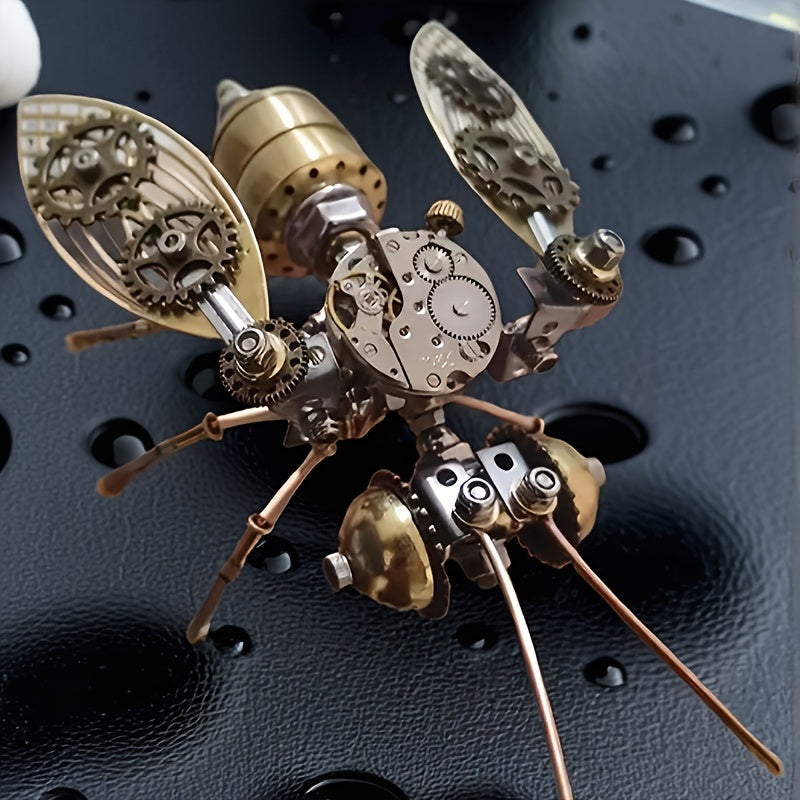 Steampunk Mechanical Bee 3D Puzzle Metal Insect Kit DIY Craft Gift