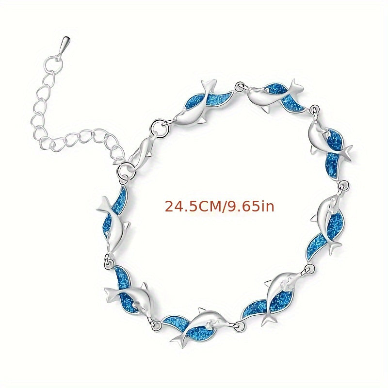 Dolphin Bracelet Retro Party Jewelry Christmas Holiday Birthday Gift