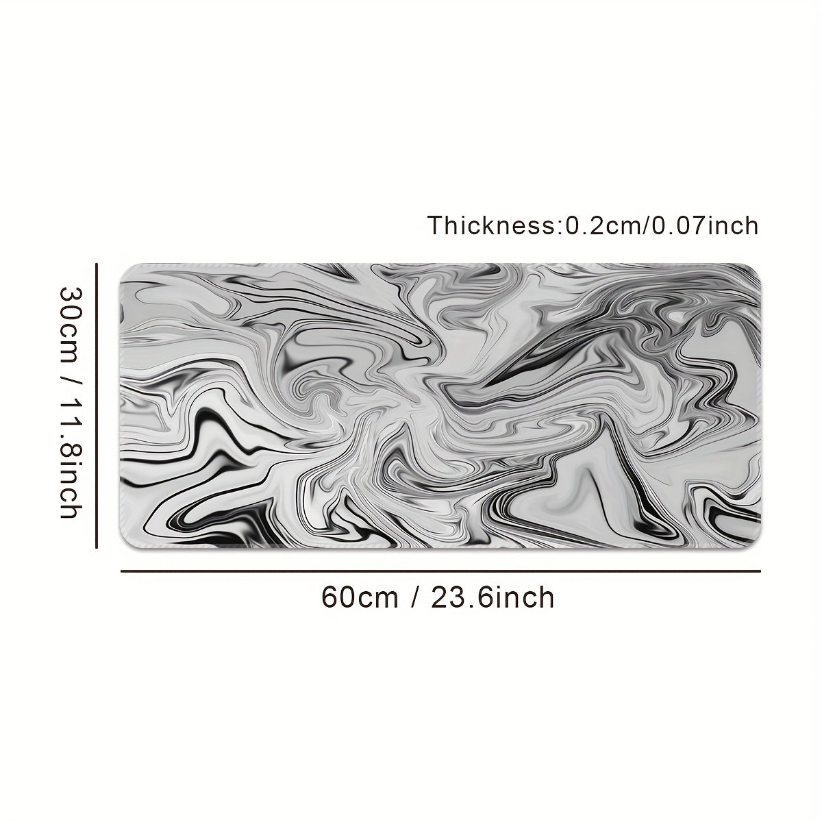 Gray Abstract Gaming Mouse Pad Non-slip Rubber Mat