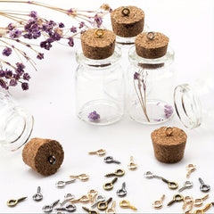100Pcs Mini Eye Pins 5x10mm Self Tapping Screw Jewelry Making