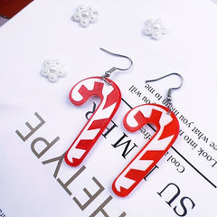 Christmas Dangle Earrings Acrylic Festive Party Jewelry Decor