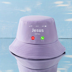 JESUS Phone Calling Bucket Hat Unisex Lightweight Fisherman Cap
