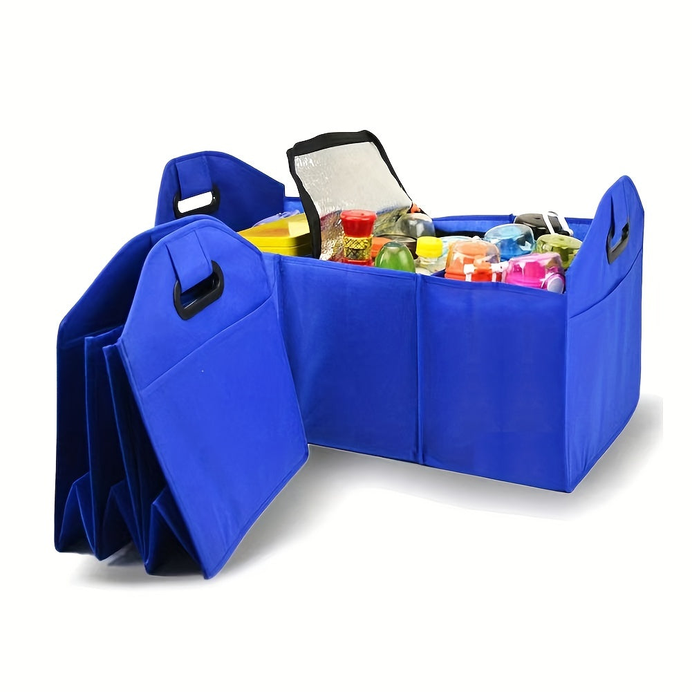 Car Trunk Folding Storage Bag 3 Compartment Portable Travel Accessory