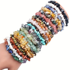 100pcs 31g Stone Flake Crystal Loose Beads Hole Drill Jewelry Making DIY