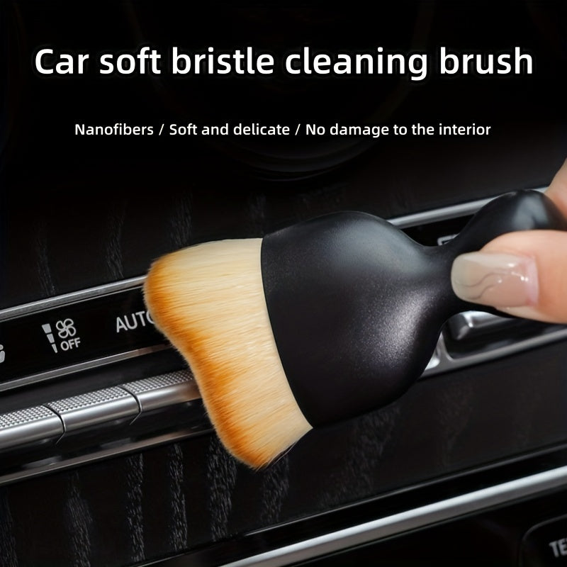 Soft Bristle Car Interior Cleaning Brush Air Conditioner Outlet Gap Dust Remover
