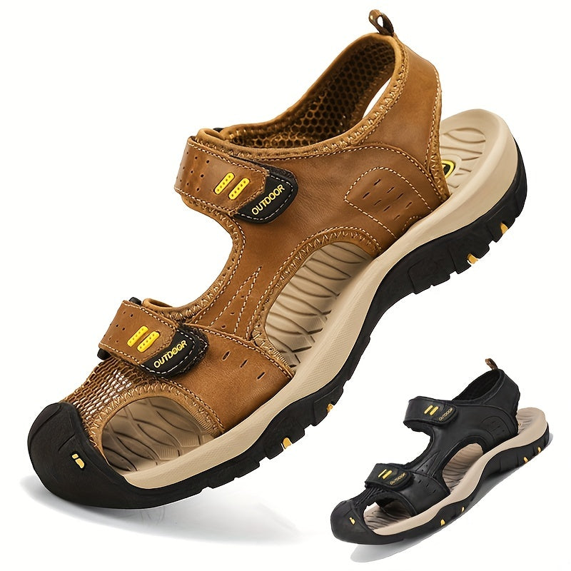 Men's Closed Toe Sandals Durable Non Slip Outdoor Hiking Trekking Sandals