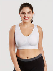 Women's Plus Size Sports Bra Full Cup Shockproof Padded Bralette