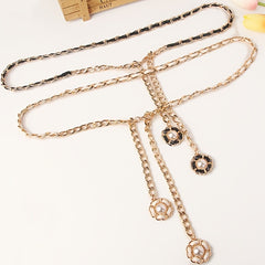 Women's Pearl Pendant Waist Chain Dress Decorative Belt