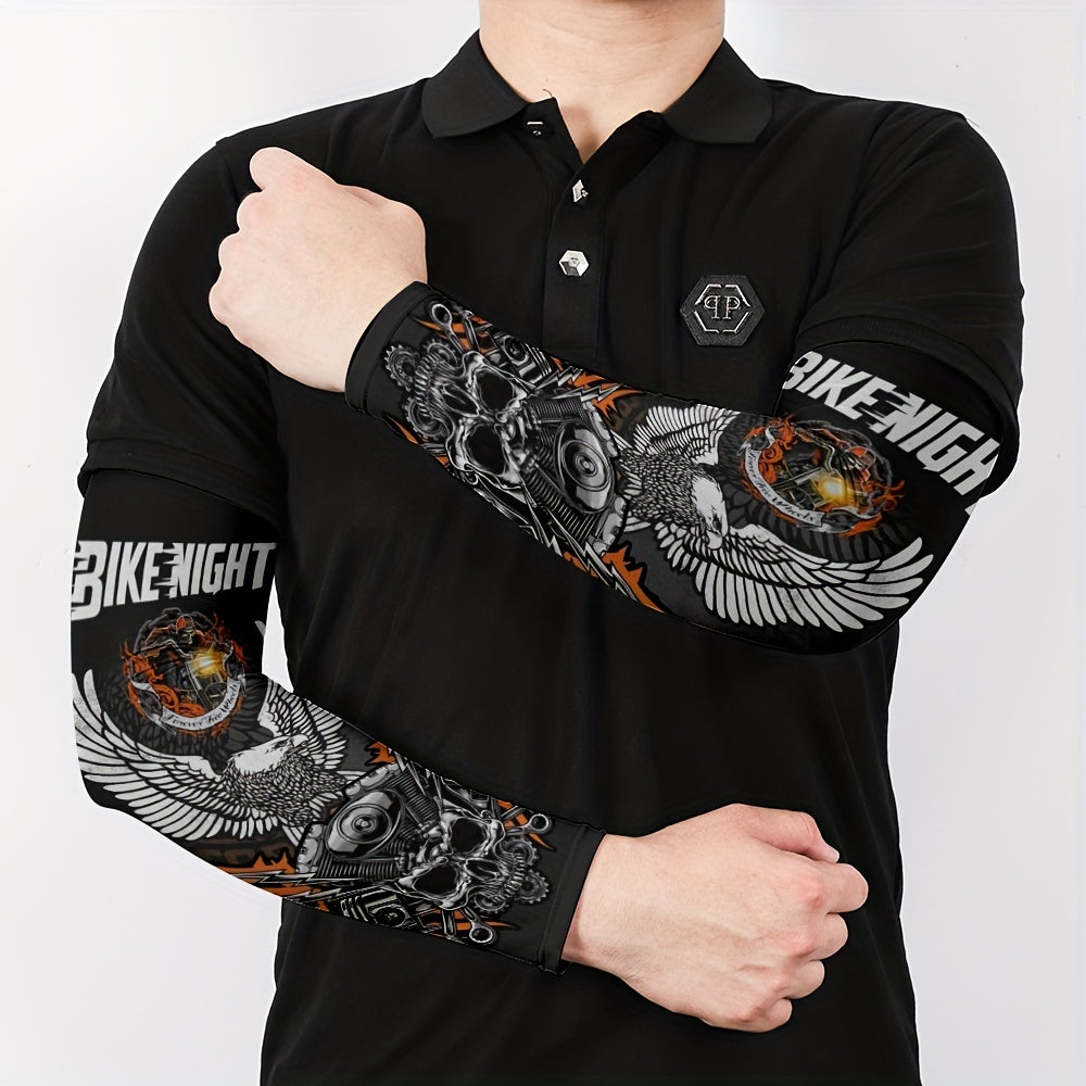 Elastic Sunscreen Cooling Sleeves for Cycling Fishing Driving