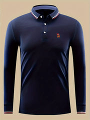 Flame Print Men's Lightweight Polo Shirt