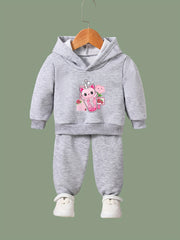 Kid's 2pcs Water Bottle Print Hoodie & Pants Set