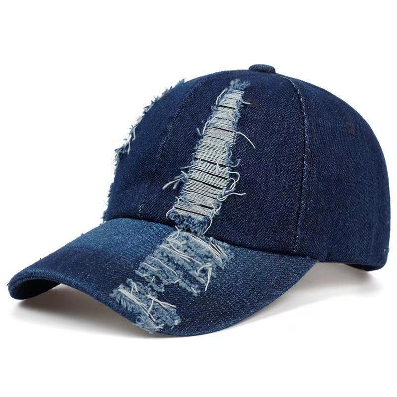 Ripped Denim Baseball Cap