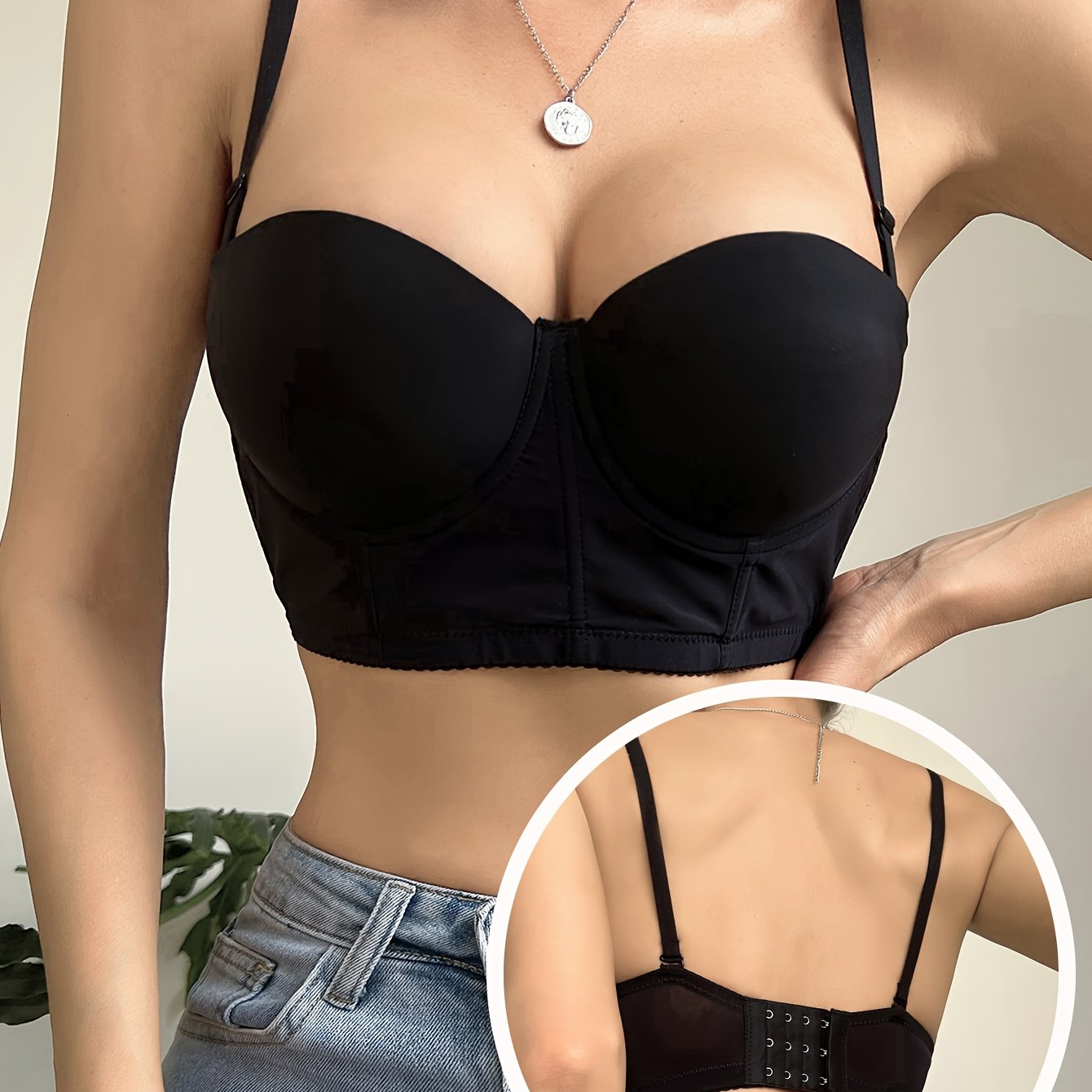 Comfy Push Up Bra Women's Lingerie Solid T Shirt Bra