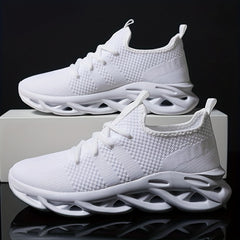 Men's Breathable Blade Type Sneakers Non Slip Lace Up Shoes