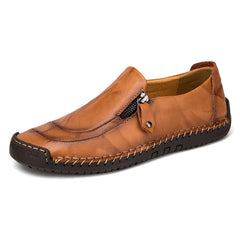 Men's Lightweight Loafer Shoes Zipper Slip On Breathable Non Slip
