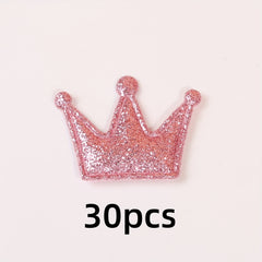 30pcs Glitter Sequin Accessory Set for DIY Hair Clothes Shoes - No Clips
