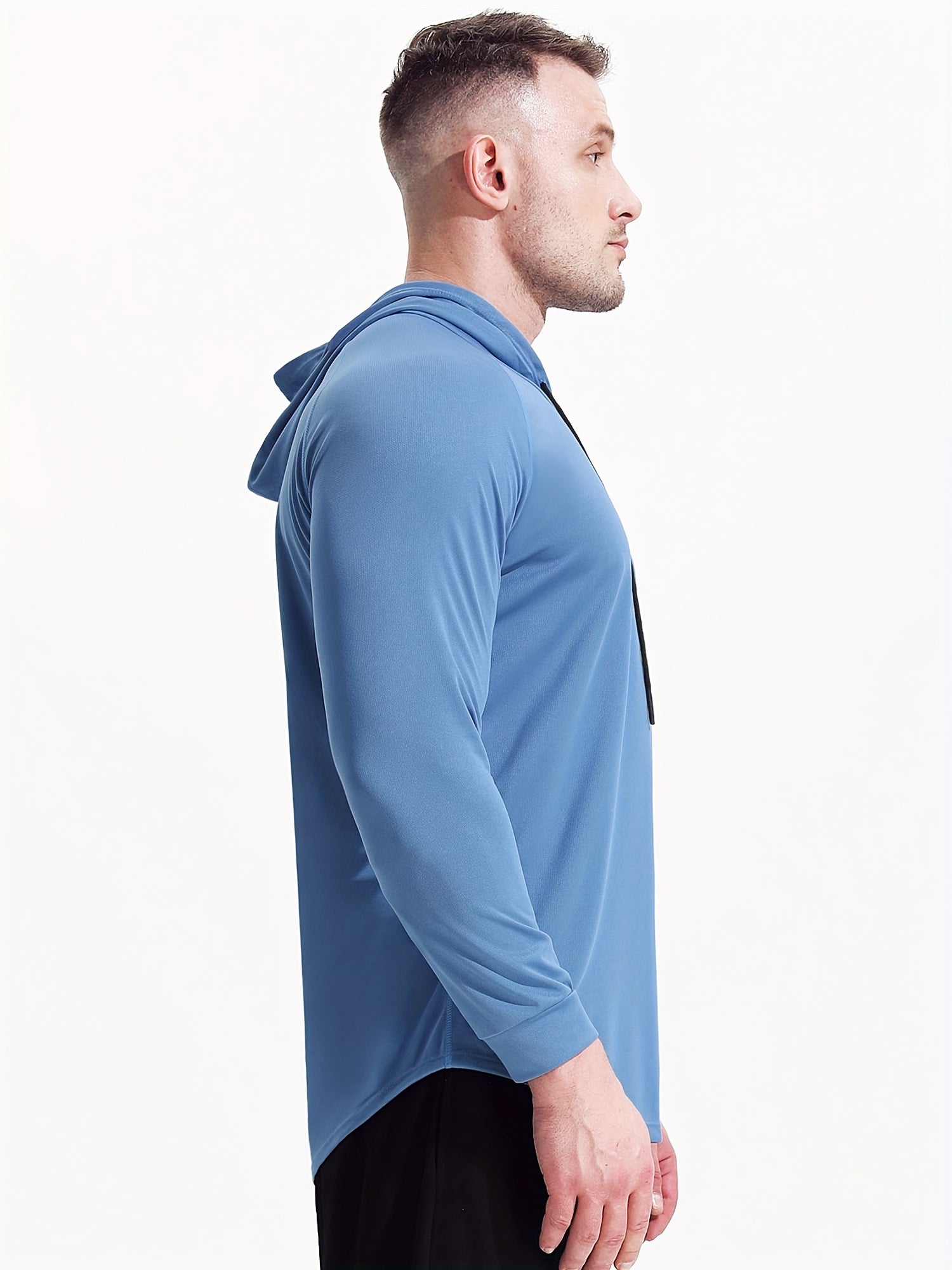 Men's Loose Sports Hoodie Dry Hooded Sweater for Basketball Running