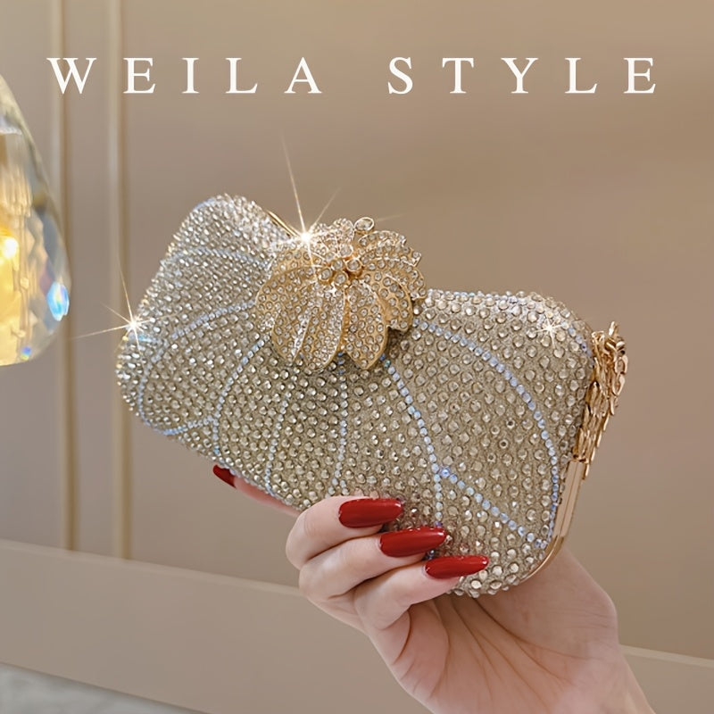 Rhinestone Evening Clutch Handbag for Weddings