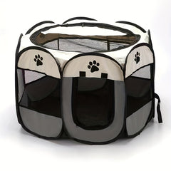 Foldable Waterproof Pet Playpen With Shade