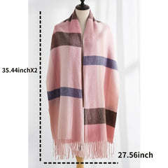 Thickened Warm Cashmere Scarf for Winter