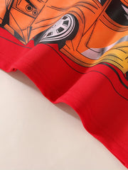 Boys Racing Car Print Sweatshirt Long Sleeve Crew Neck Tops