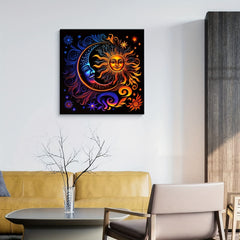Sun & Moon Artificial Diamond Painting Kit - DIY 5D Diamond Art Home Decor