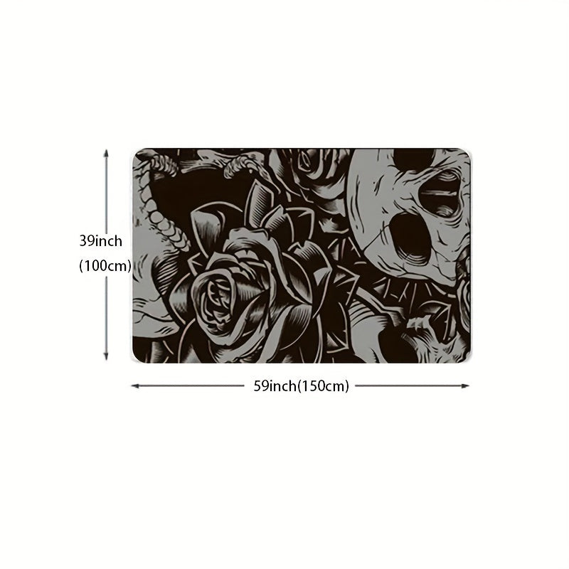 Skull Pattern Floor Mat Non-slip Indoor Rug