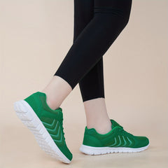 Women's Breathable Mesh Athletic Sneakers Lace Up Comfort Shoes