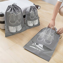 6pcs Dustproof Shoes Storage Bag Portable Travel Shoe Pouch Organizer