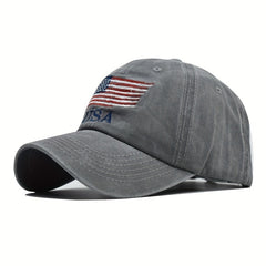 American Flag Embroidered Distressed Cap Dad Hat Sports Cap
