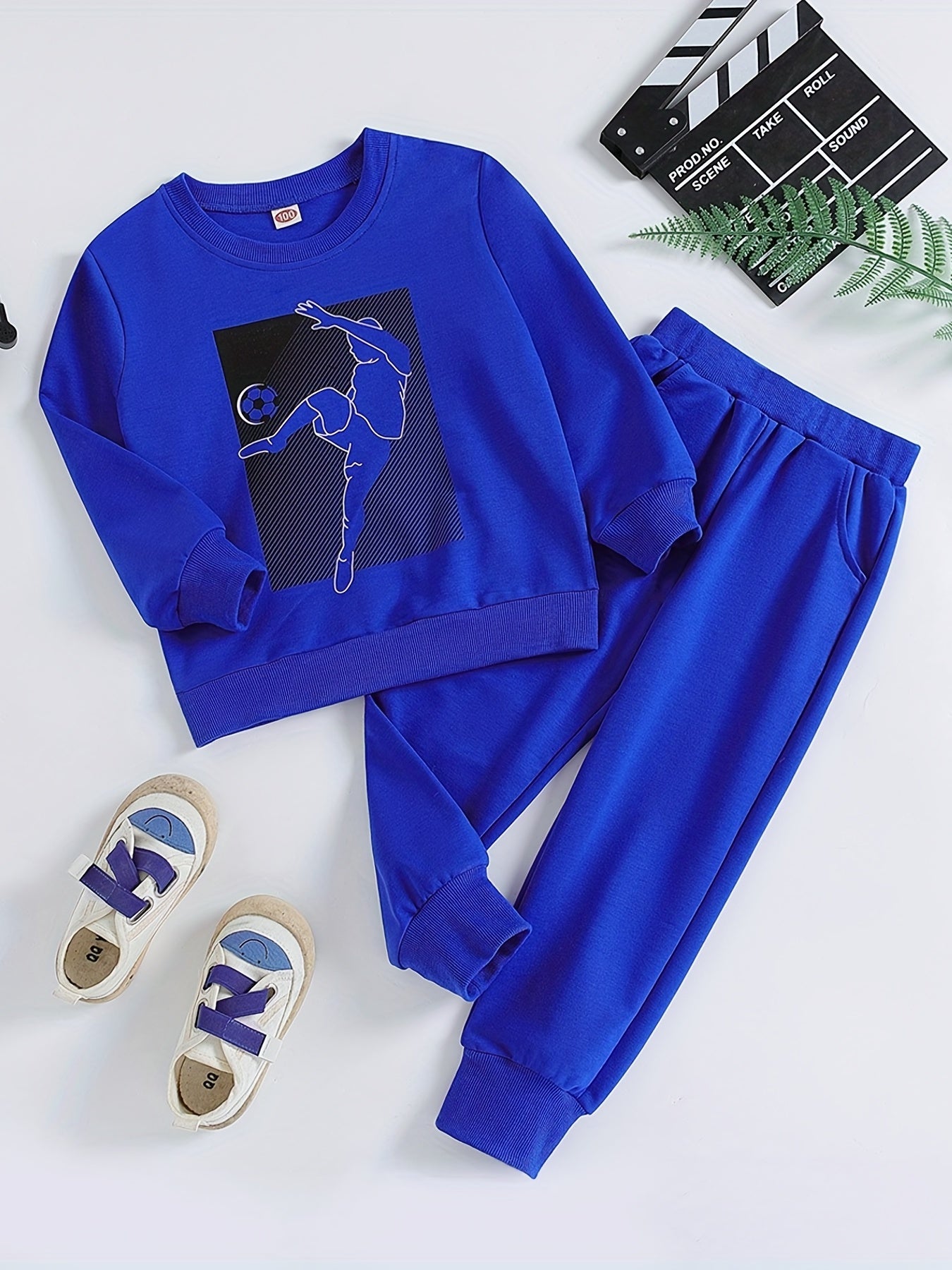 Boy's Football Outfit 2pcs Set for Spring Fall