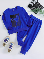 Boy's Football Outfit 2pcs Set for Spring Fall