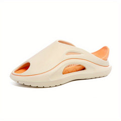 Men's Non Slip Slides Open Toe Slippers for Indoor Outdoor Beach Shower
