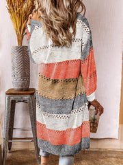 Eyelet Embroidered Open Front Cardigan