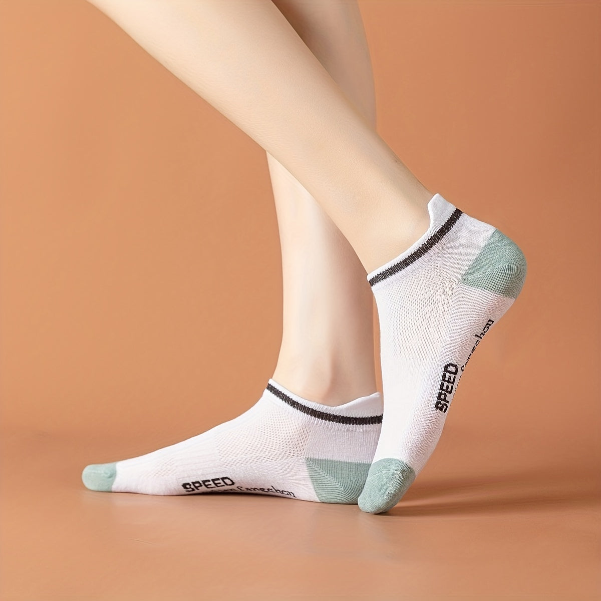 10 Pairs Letter Print Socks Low Cut Sports Socks Women's Stockings