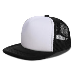 Solid Casual Flat Brim Mesh Hat