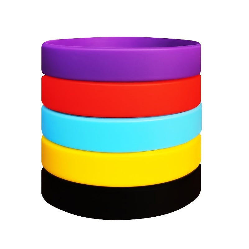 5 pcs Basketball Silicone Wristbands for Fans and Parties