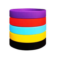 5 pcs Basketball Silicone Wristbands for Fans and Parties