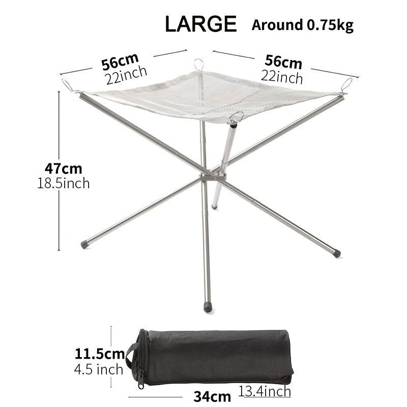 Portable Stainless Steel BBQ Grill Non Stick Foldable for Camping Picnics
