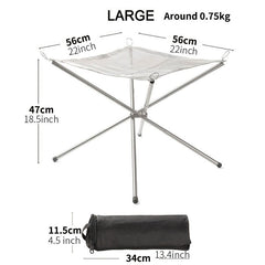 Portable Stainless Steel BBQ Grill Non Stick Foldable for Camping Picnics