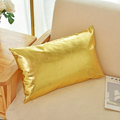 1pc Golden Leather Throw Pillow Covers