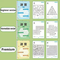 Brain Boosting Maze Training Book for Halloween & Christmas