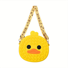 Silicone Crossbody Bag Duck Pop Bubble Purse For Girls