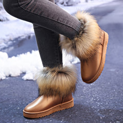 Women's Waterproof Non slip Thickened Plus Velvet Snow Boots