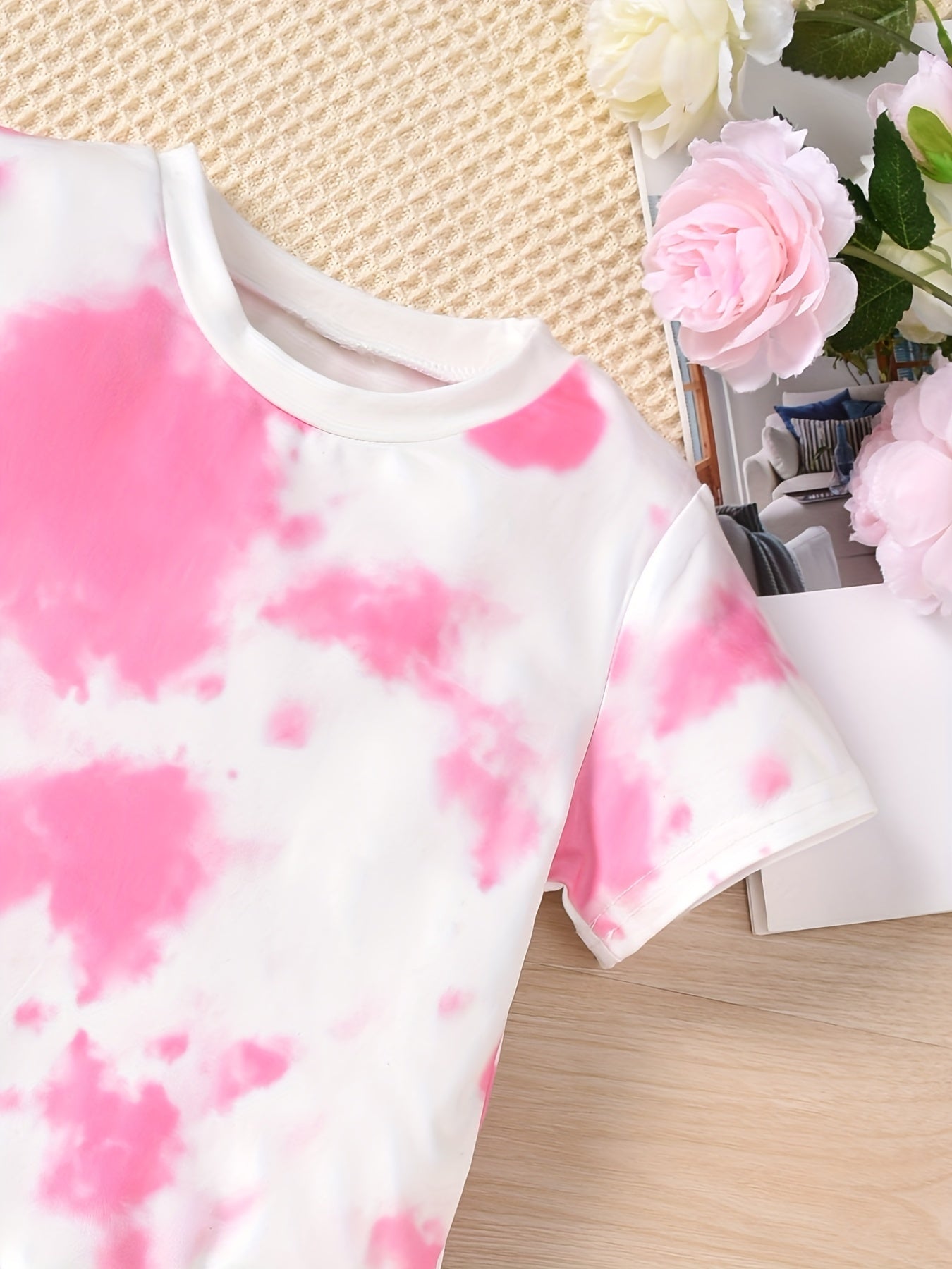 Girls Tie Dye T Shirt Set & Shorts Summer Clothes